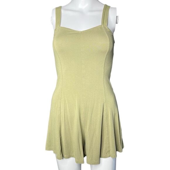 Forever 21 Flowy Cut Out Romper Green Size Small - Picture 1 of 2
